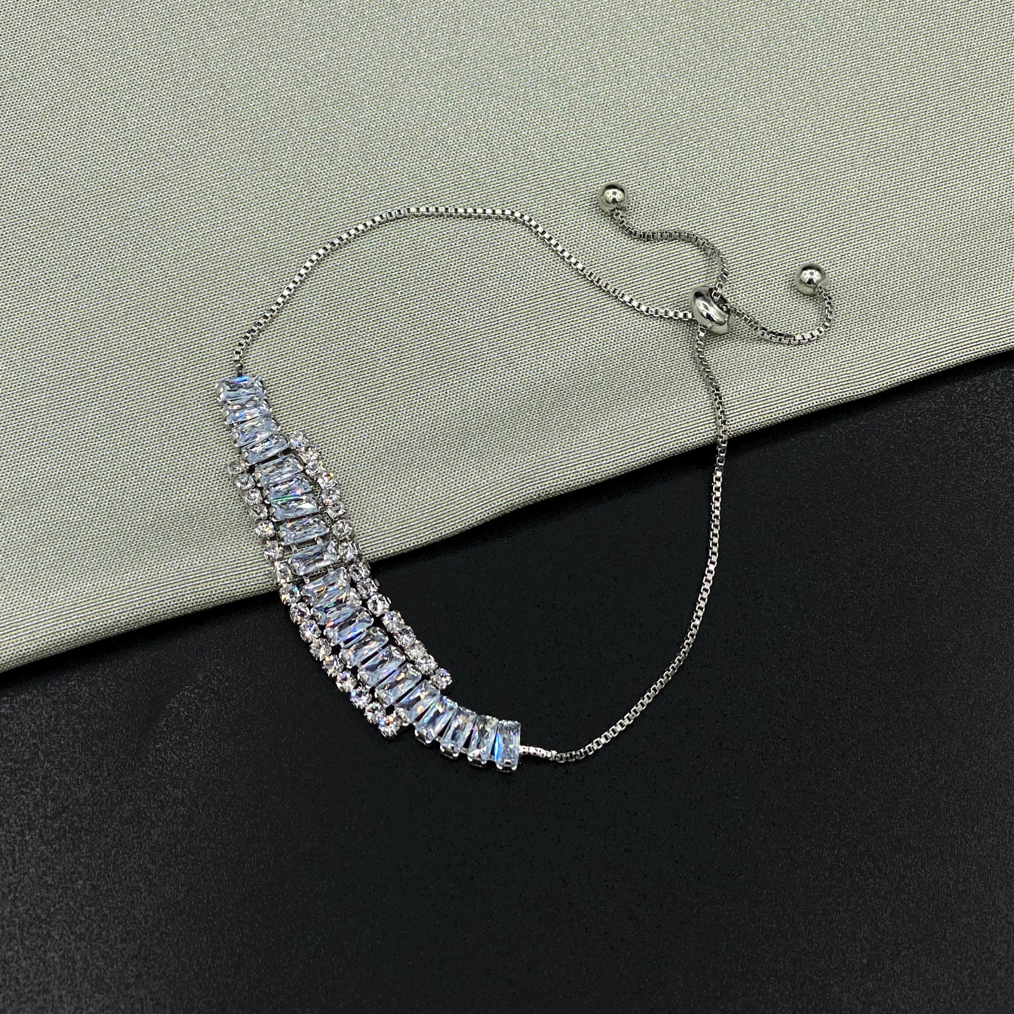 Adjustable Tennis Layered Bracelet