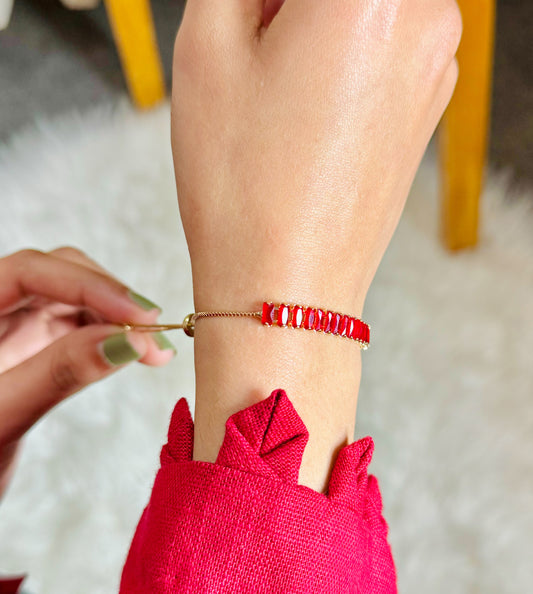 Ruby Adjustable Tennis Bracelet