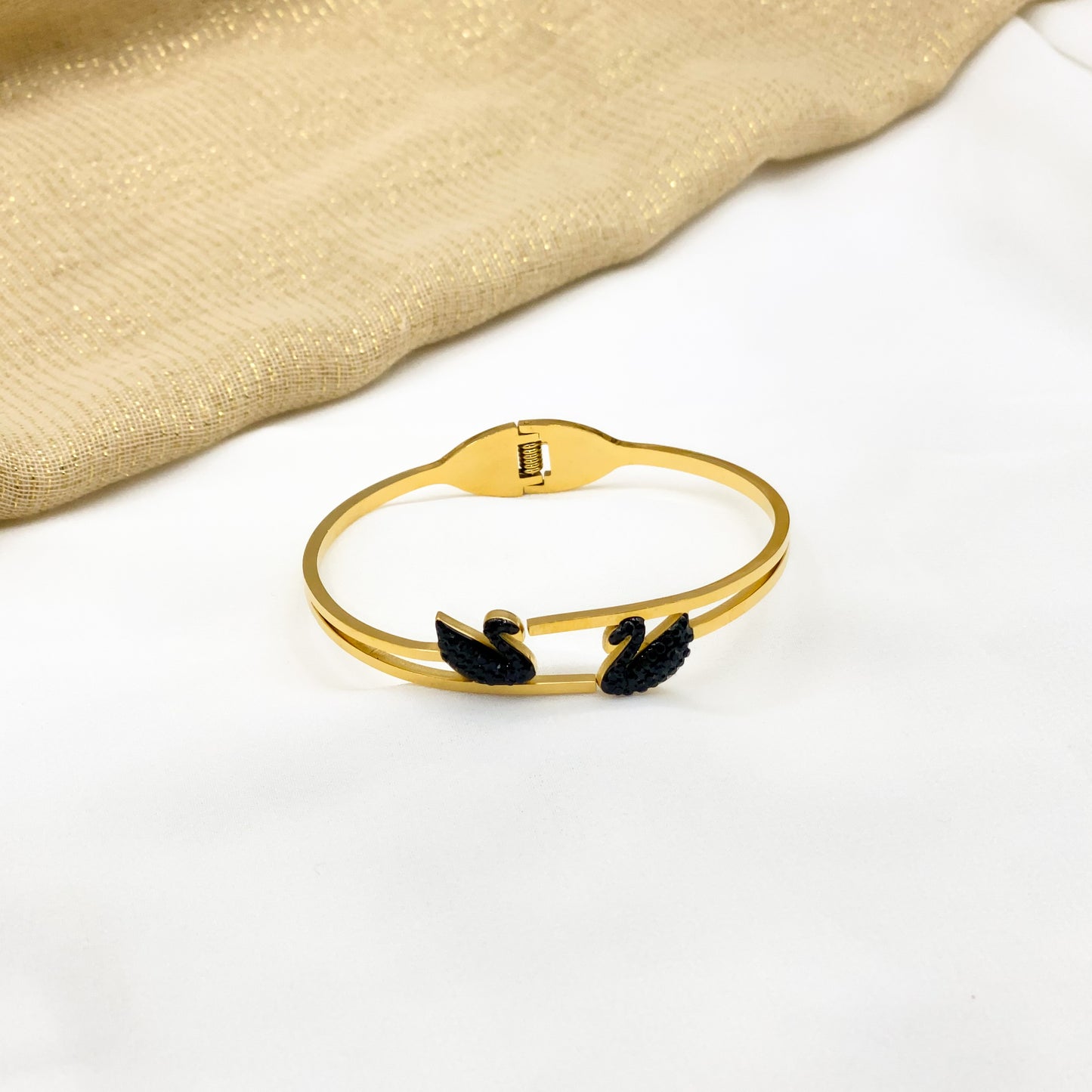 Double Swan Bangle