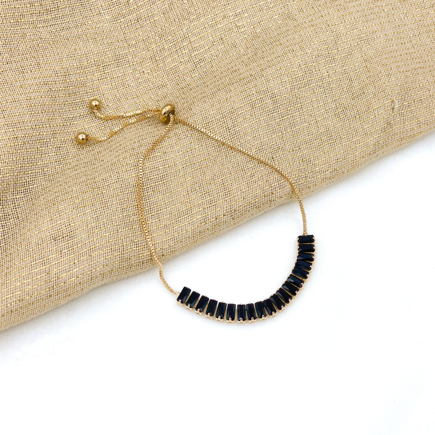 Black Adjustable Tennis Bracelet