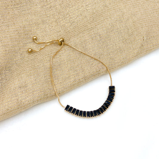 Black Adjustable Tennis Bracelet