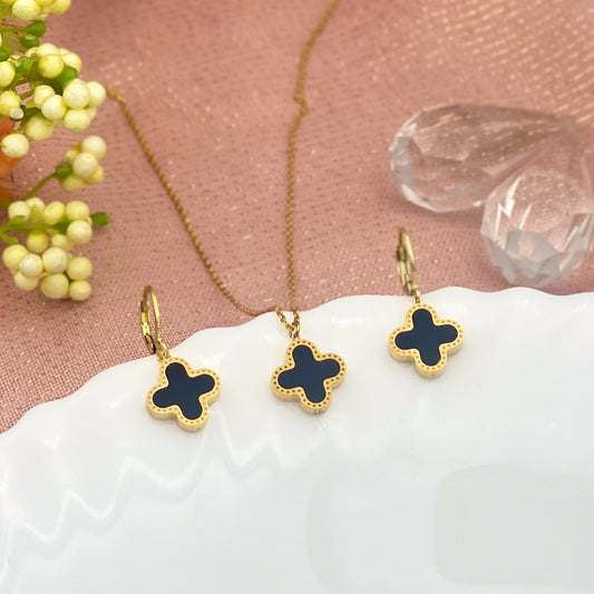 Four Leaf Clover Set - Black