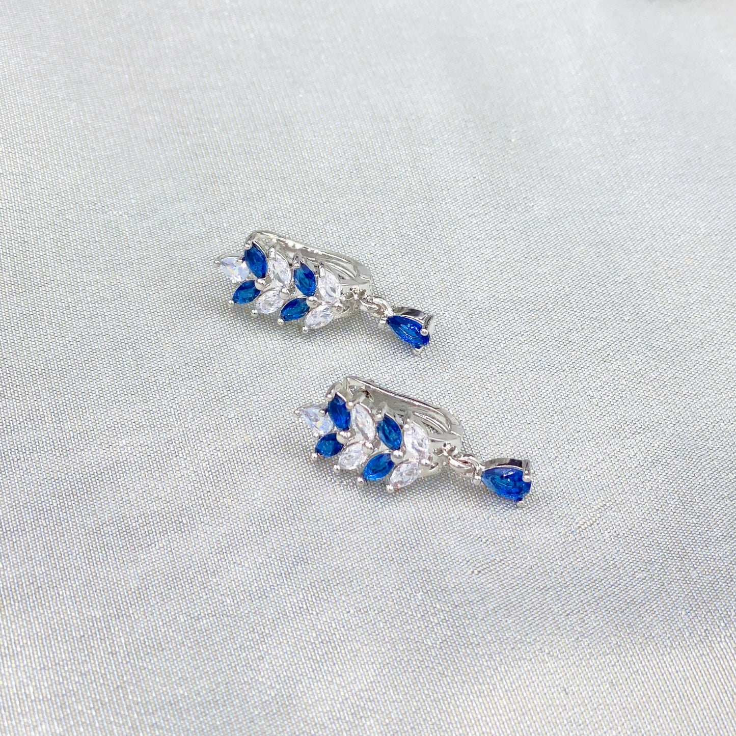 Sapphire Hoop Earrings