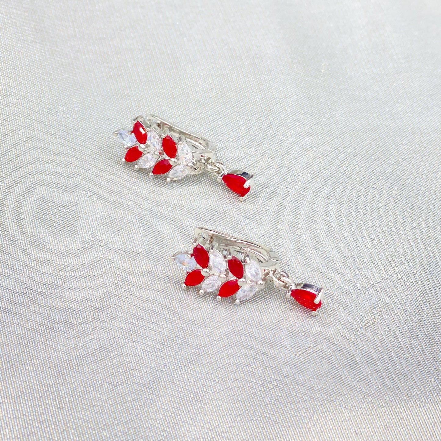 Ruby Hoop Earrings