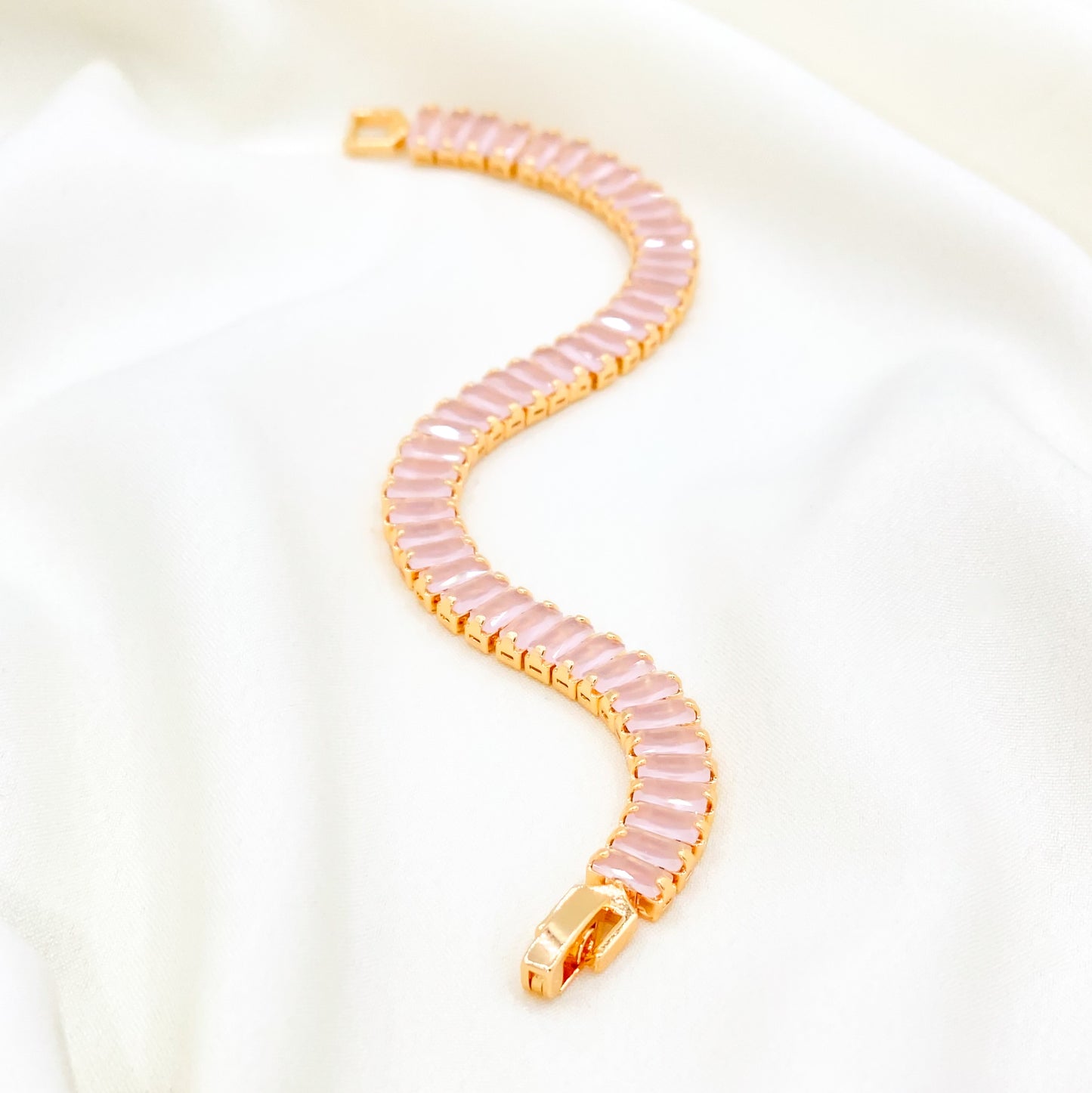 Pastel Pink Tennis Bracelet