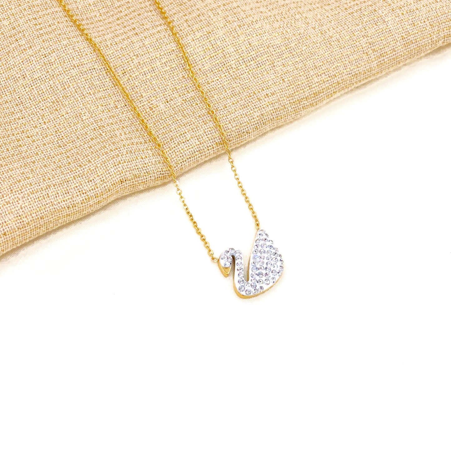 Swan Pendant - White
