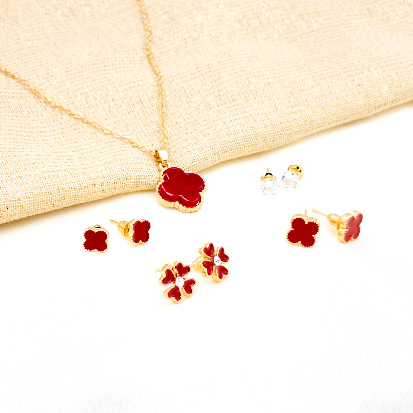 Clover Leaf Bundle Set - Maroon