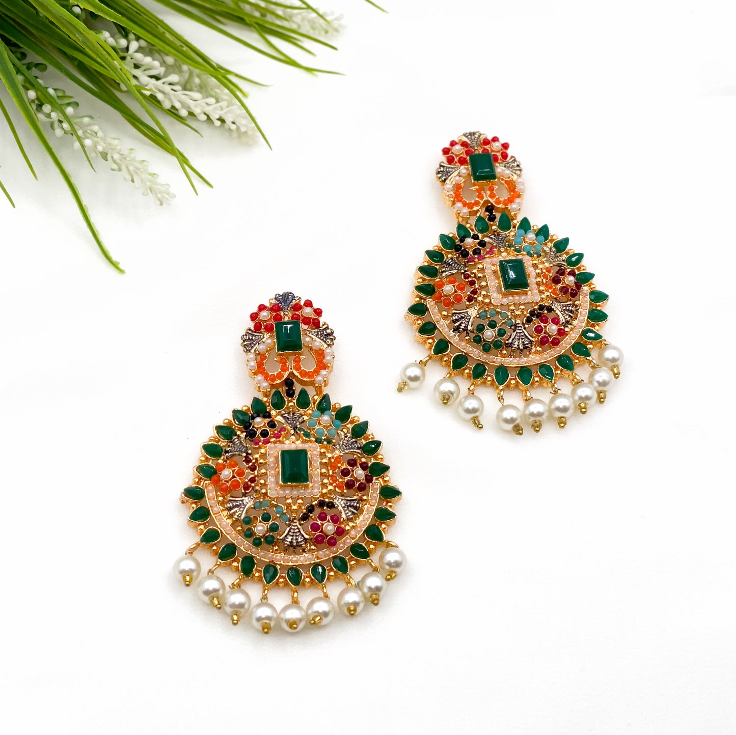 Polki Tika with Earrings