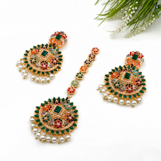 Polki Tika with Earrings