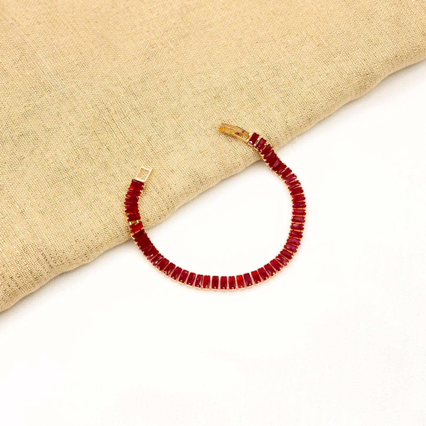 Ruby Ice Tennis Bracelet