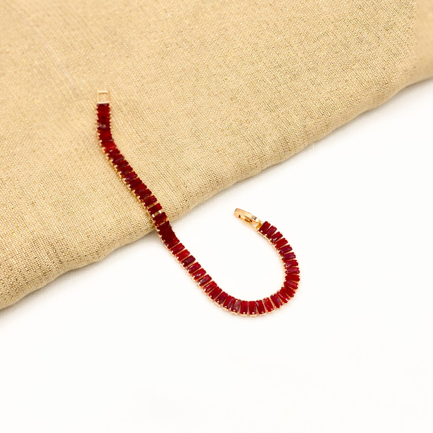 Ruby Ice Tennis Bracelet