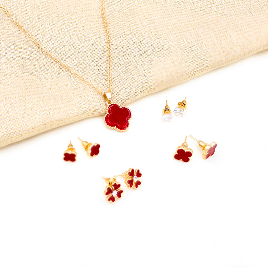 Clover Leaf Bundle Set - Maroon
