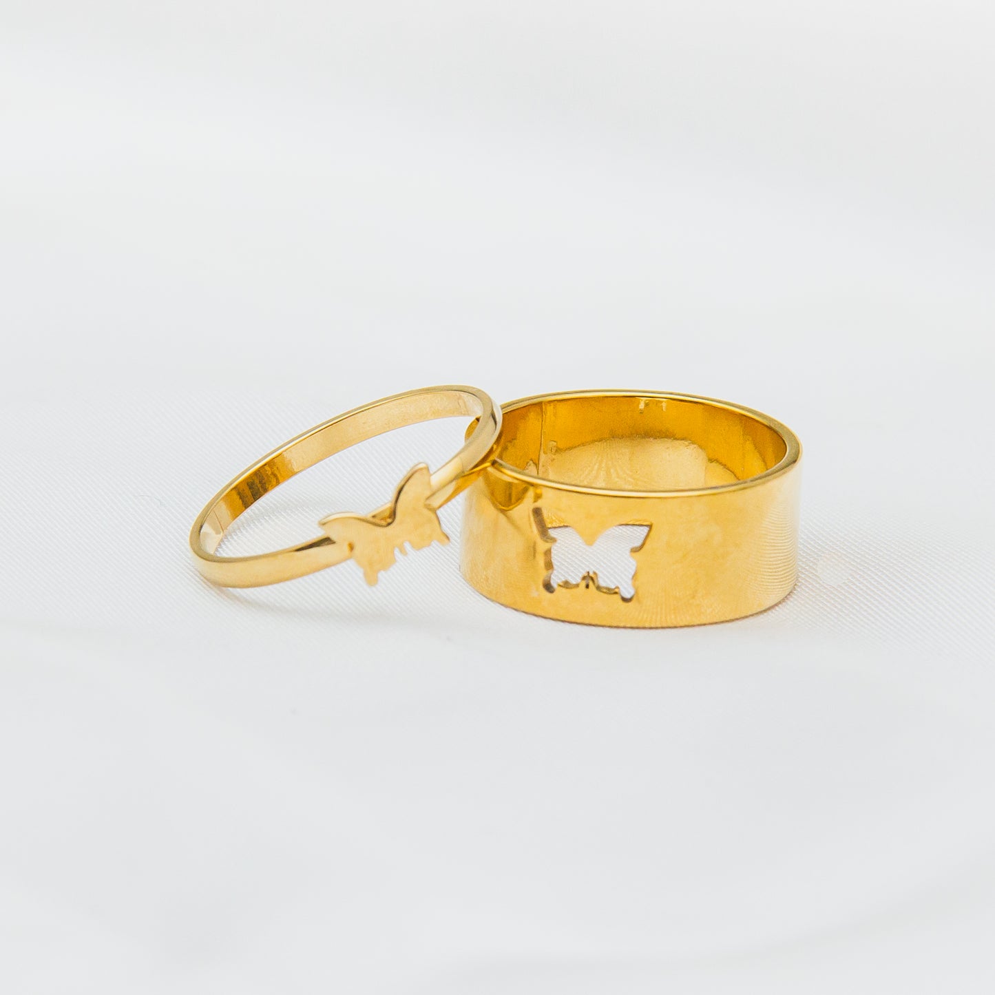 Butterfly Couple Rings - Gold