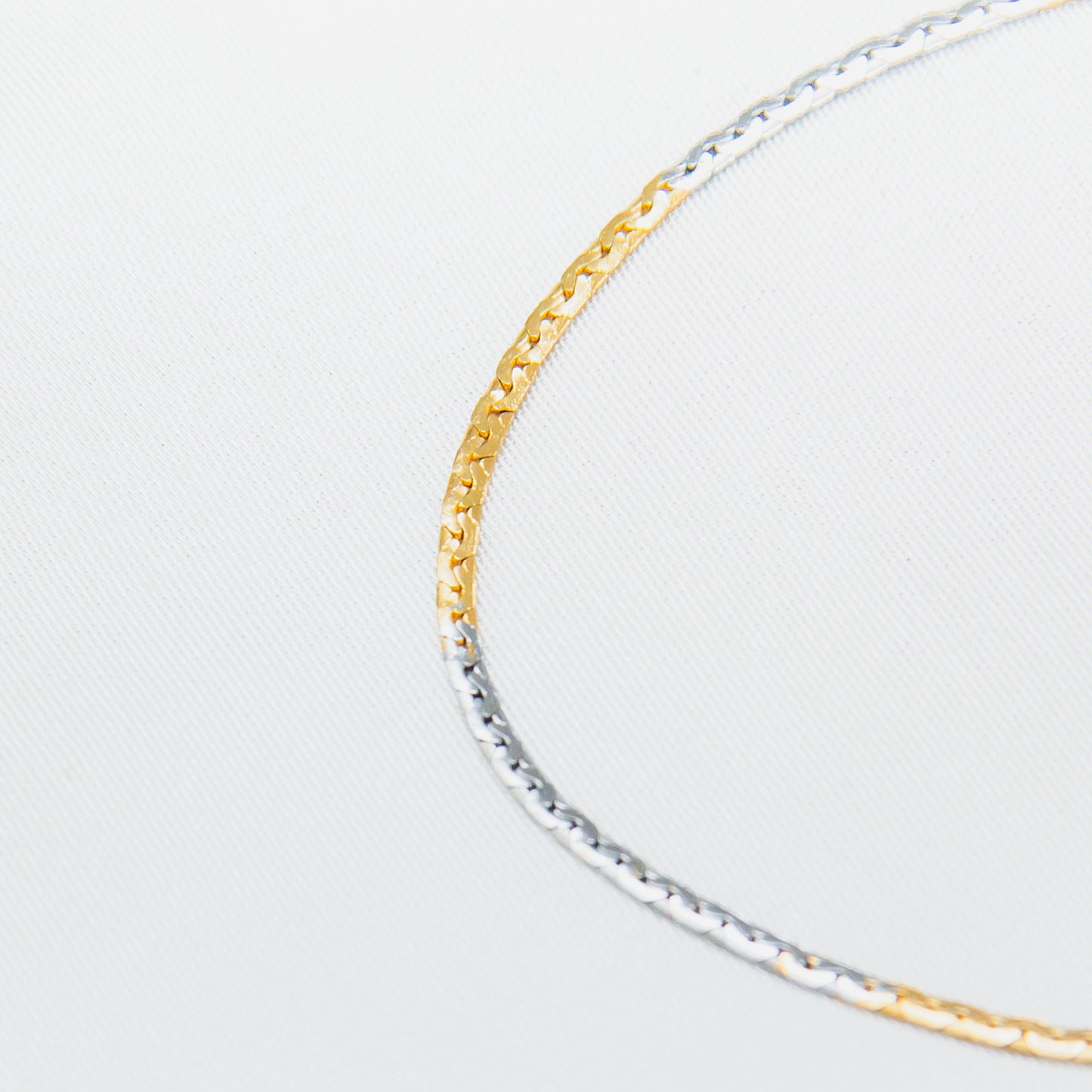 Sterling Anklet - Two tone