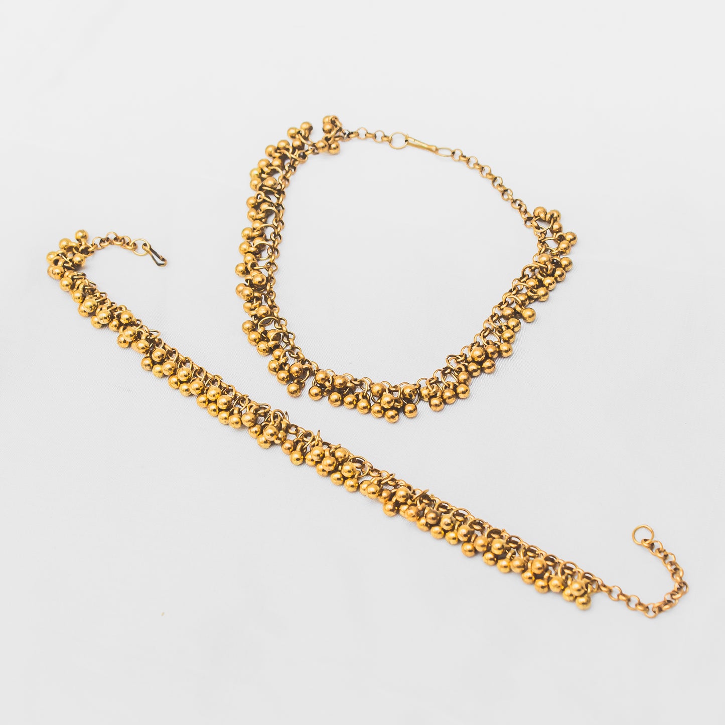 Antique Anklet Pair - Gold