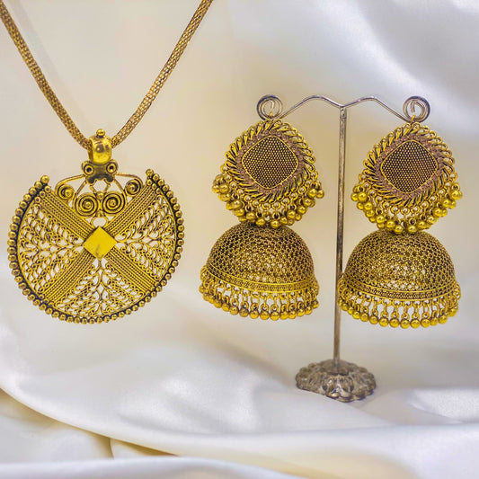 Jhumka & Pendant Gold Bundle