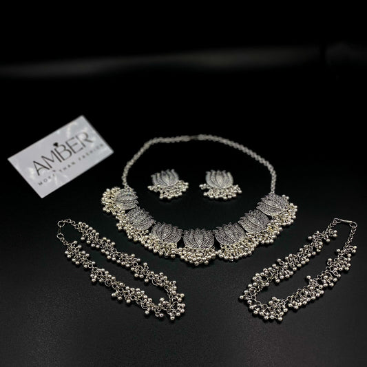 Necklace Set & Anklet Tulip Antique Bundle
