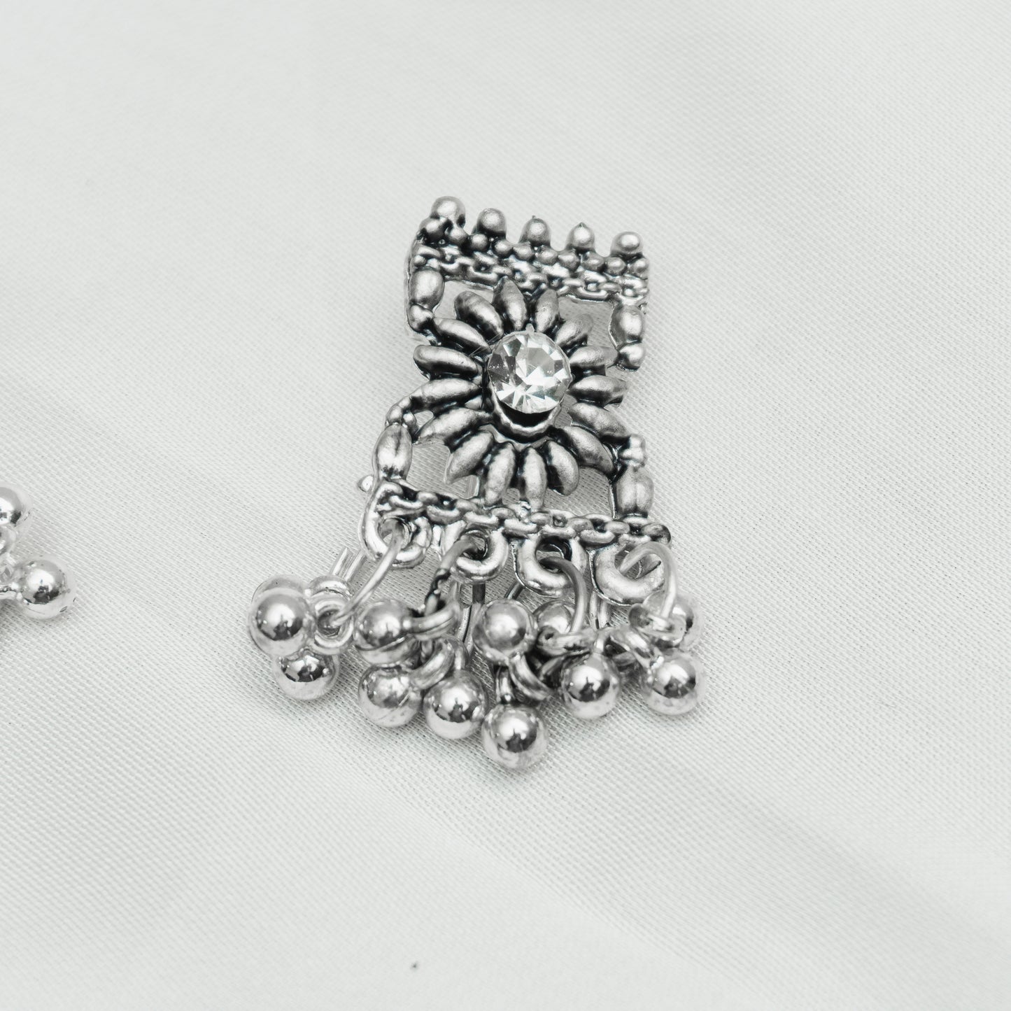 Nagina Studded Choker Set - Silver