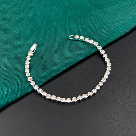 Silver Ice Tennis Bracelet